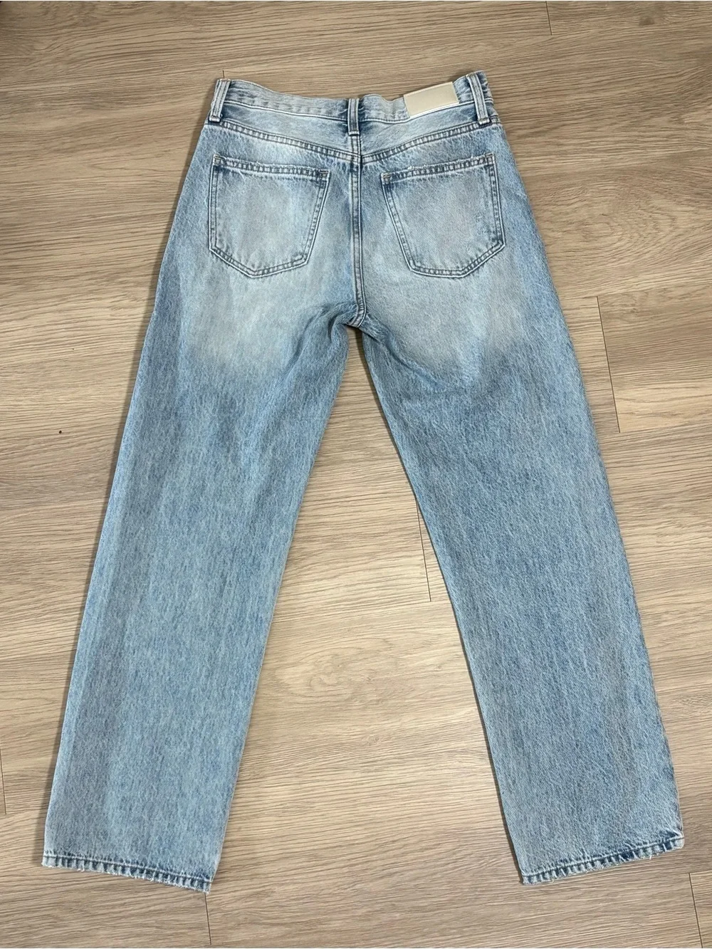 Pistola Lexi Mid Rise Bowed Straight Jeans in Bowie Light Wash Size 25 - Picture 2 of 12